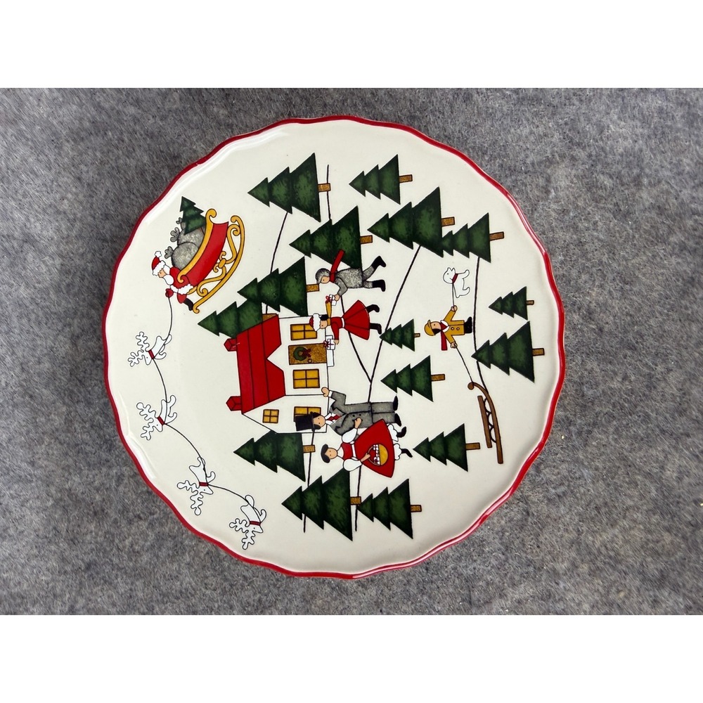 MASON'S Christmas Village TIDBIT‎  Ironstone Made in England 61/4" mini stand